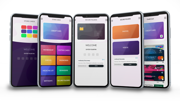 Secure Card & Personal Data Manager App
